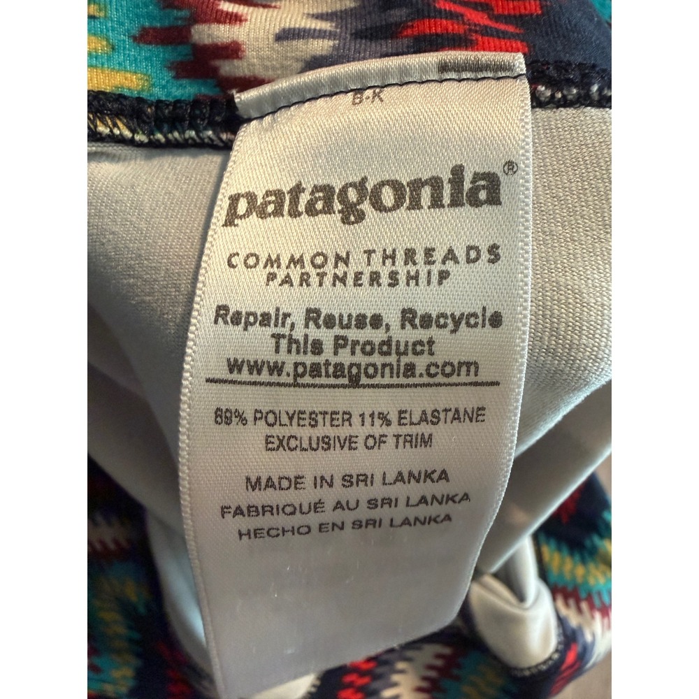 Patagonia Women XL Zigzag Chevron Print Active Leggings Multi Color STY21960 - Picture 6 of 9
